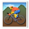 Person Mountain Biking emoji on LG